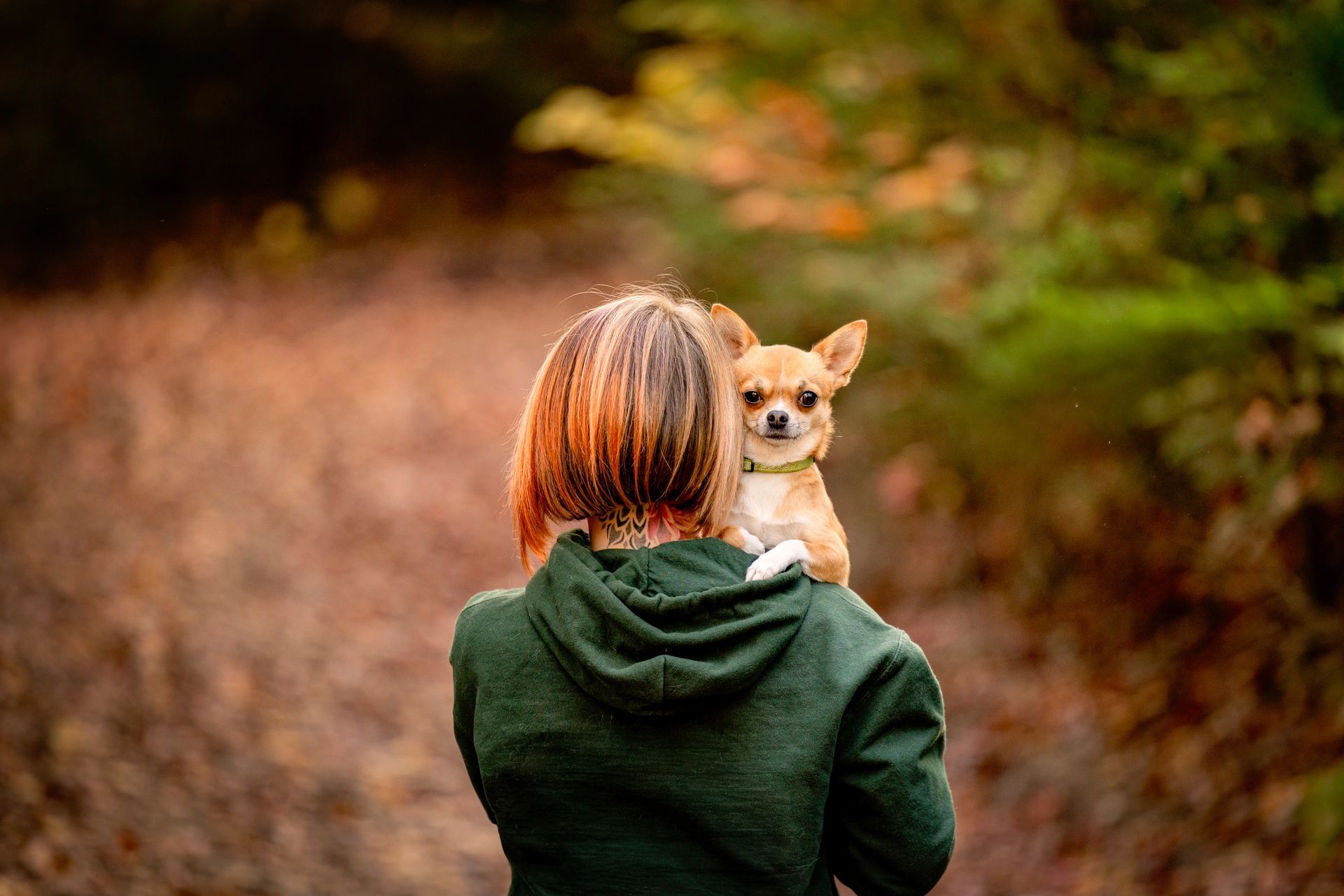 Pet and owner portrait showing their bond